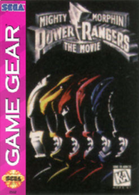 Mighty Morphin Power Rangers the Movie PAL Sega Game Gear  box art